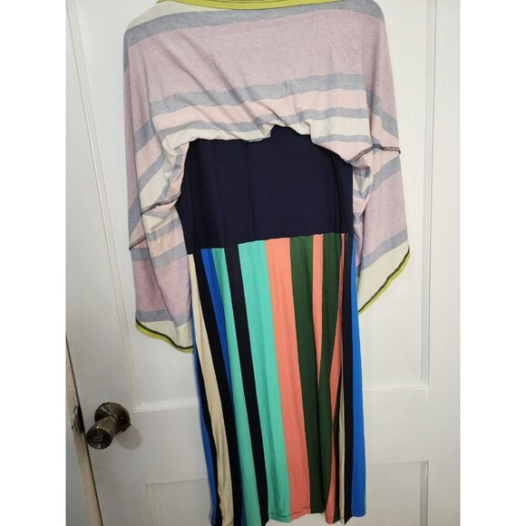 Maeve Anthropologie Davina Striped Layered Multicolored Dress Sz Medium - Picture 4 of 4